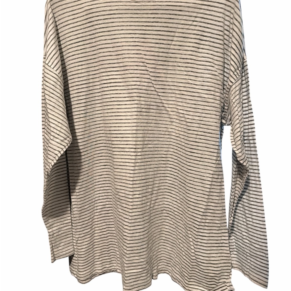 We The Free Black and White Striped Tee